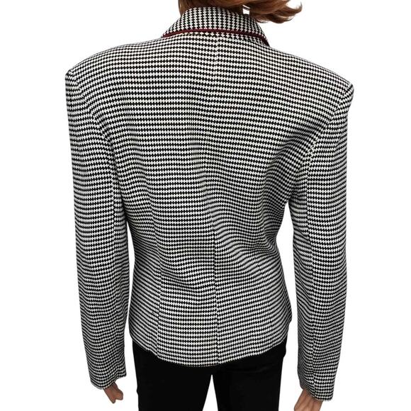 Vintage Ann Taylor Blazer Jacket Made in USA Size 8 Harlequin Diamond Print - Picture 9 of 12